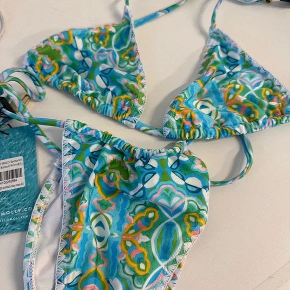 Hello Molly Blue and Green Patterned Bikini - Picture 2 of 3